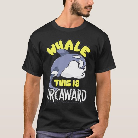 女性男性アパレル動物orca whale tシャツ (正面)