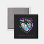 女性男性問題を防止する姉の自殺Aw マグネット (正面/裏面)