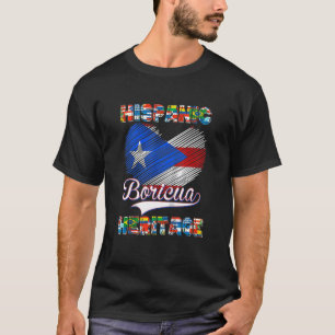 女性男性国家ヒスパニック伝統月プエルト Tシャツ