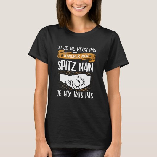 女性男性用スピッツ犬のオーナー Tシャツ (正面)