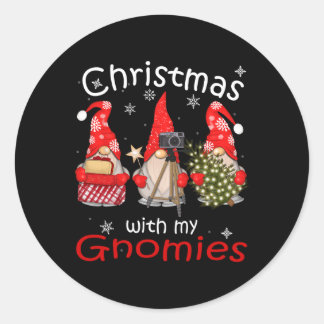 女性男性用ファミリークリスマスシャツ – Gnomies Xm ラウンドシール