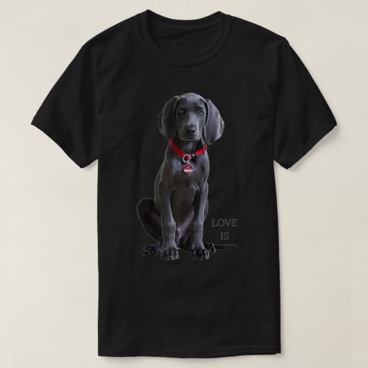 女性男性用Weimaraner子供Weimeraner Mom Dog Tシャツ (デザイン正面)