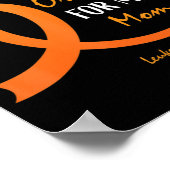 女性男性私は衣服オレンジ私の母の白血病A ポスター (角)