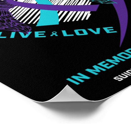 女性男性記憶の中の子供たち姉妹の自殺の防止 ポスター (角)