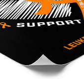 女性男性I衣服オレンジ私の孫の白血病A ポスター (角)