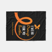 女性男性I衣服オレンジ私の弟の白血病Aw フリースブランケット (正面(横))