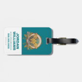 女性疑問に思の葉のスケッチロゴ ラゲッジタグ (裏面横)