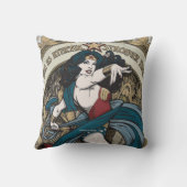 女性疑問に思アールヌーボーパネル クッション (裏面)