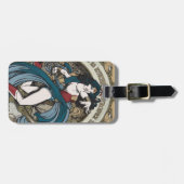 女性疑問に思アールヌーボーパネル ラゲッジタグ (正面横)