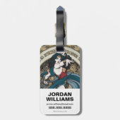 女性疑問に思アールヌーボーパネル ラゲッジタグ (裏面縦)