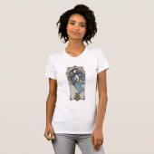 女性疑問に思アールヌーボーパネル Tシャツ (正面フル)