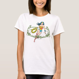 女性疑問に思グリーンつる植物 Tシャツ