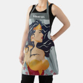 女性疑問に思レトロプロファイル日が差すこと エプロン (インサイチュ)