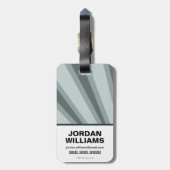 女性疑問に思レトロプロファイル日が差すこと ラゲッジタグ (裏面縦)