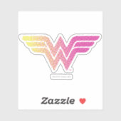 女性疑問に思黄ピンクハーフトーンロゴ シール (シート)