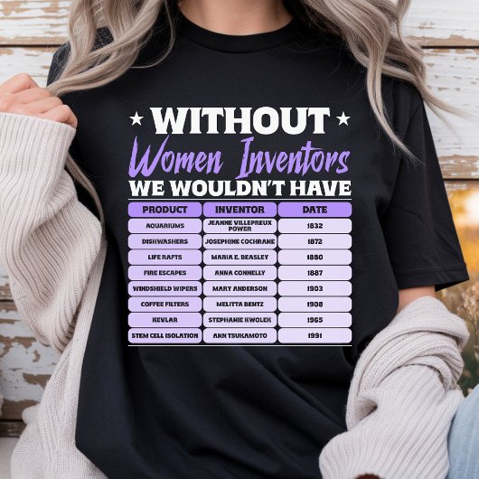 女性発明家の歴史、紫色の女性の日 Tシャツ