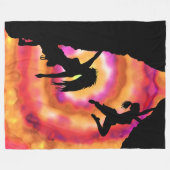 女性登山インサンセットフリースブランケット フリースブランケット (正面(横))