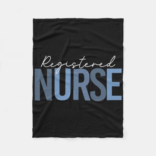 女性登録ナース- Rn NursingナースDay And フリースブランケット (正面)