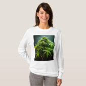 女性白色ロングT_shIRT Tシャツ (正面フル)