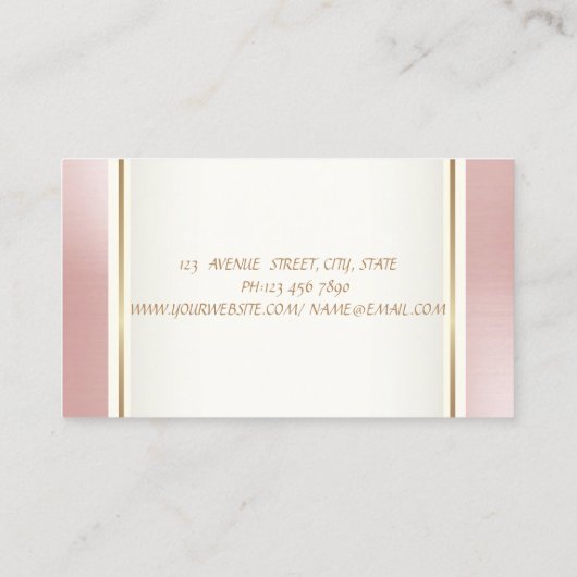 女性的 流行 現代風 エレガントな 白い蓮 名刺 (裏面)