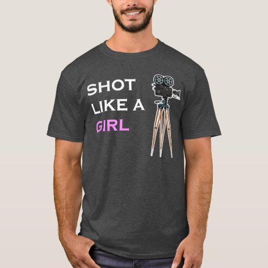 女性監督のように撮影する映画製作者 女性映画監督 b tシャツ (正面)