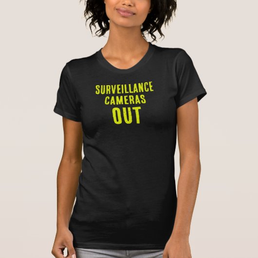 女性監視カメラアウトTシャツ Tシャツ (正面)