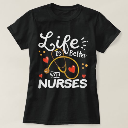 女性看護学生ママ看護学校未来N Tシャツ (デザイン正面)