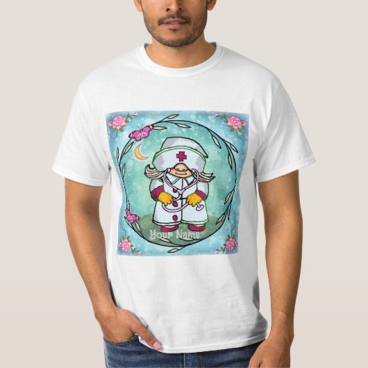女性看護師のノーム Tシャツ (正面)