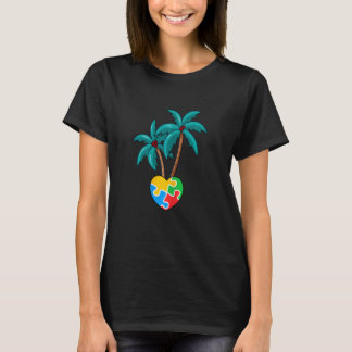 女性看護師 自閉症 パズル ステethoscope ハート 休暇 tシャツ