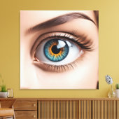女性眼球マクロ キャンバスプリント (インサイチュ (リビング))