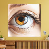 女性眼球マクロ キャンバスプリント (インサイチュ (リビング))