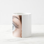 女性眼球マクロ コーヒーマグカップ (中央)