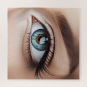 女性眼球マクロ ジグソーパズル (横)