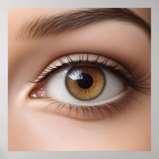 女性眼球マクロ ポスター (正面)