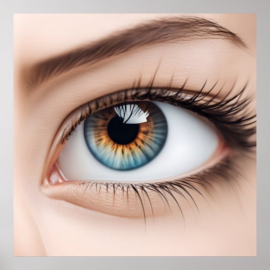 女性眼球マクロ ポスター (正面)