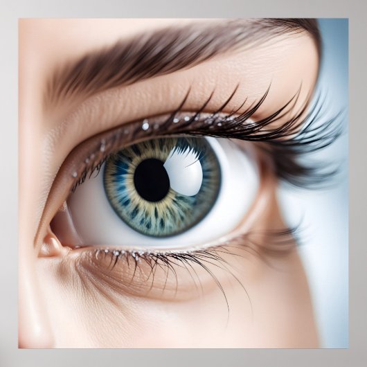 女性眼球マクロ ポスター (正面)