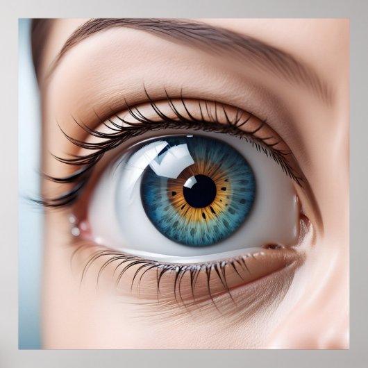 女性眼球マクロ ポスター (正面)