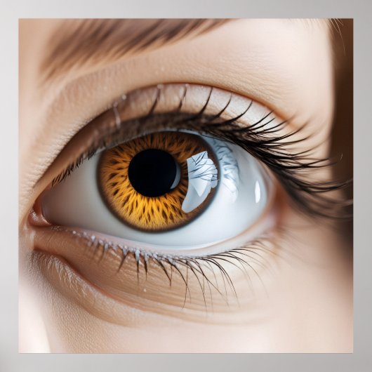 女性眼球マクロ ポスター (正面)
