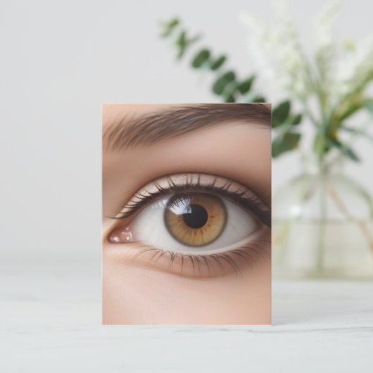 女性眼球マクロ ポストカード (スタンド正面)