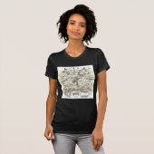 女性着色スケッチシャツ Tシャツ (正面フル)