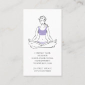 女性瞑想ヨガ |石板 名刺 (裏面)