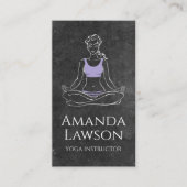 女性瞑想ヨガ |石板 名刺 (正面)