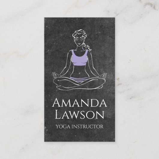 女性瞑想ヨガ |石板 名刺 (正面)