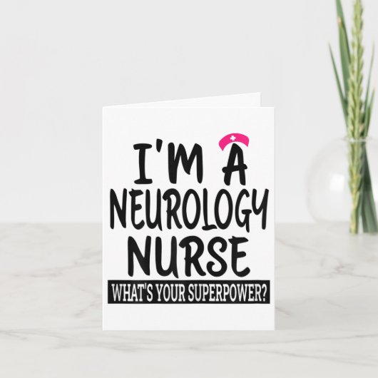 女性神経学ナースおもしろい看護学校と私 カード (正面)