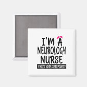 女性神経学ナースおもしろい看護学校と私 マグネット (正面/裏面)