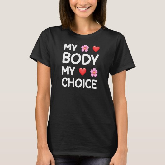 女性私の体私の選択プロ選択フェミニストスパポ Tシャツ (正面)