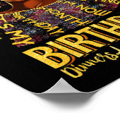 女性私の誕生日が受け入れる誕生日 ポスター (角)