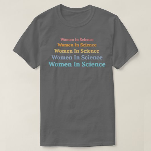 女性科学レトロ科学先生 Tシャツ (デザイン正面)