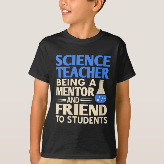 女性科学教師、学生の友人および指導者 Tシャツ (正面)