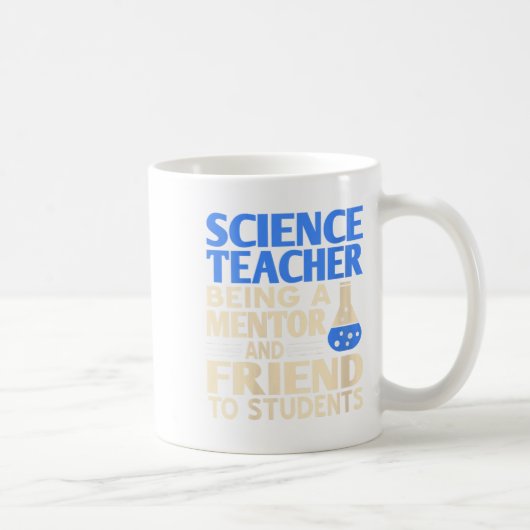 女性科学教師 生徒の友人とメンター コーヒーマグカップ (右)